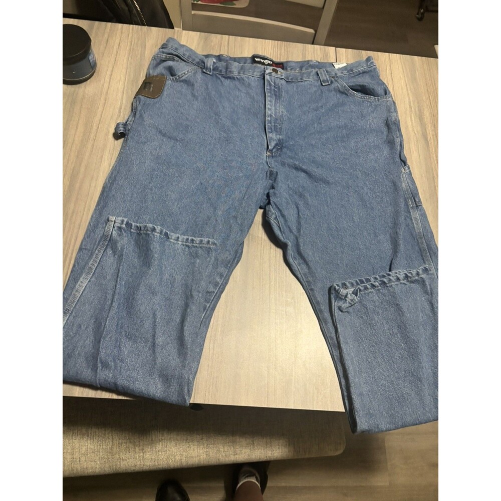 Wrangler Riggs Workwear Carpenter Relaxed Fit Blue Denim Jeans Men's 46X32 used